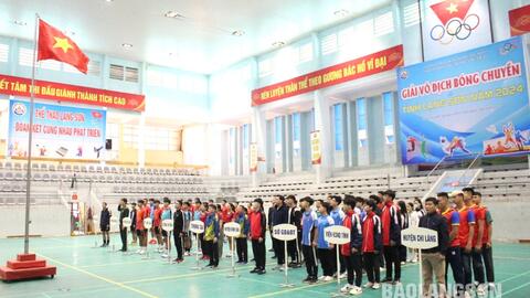 Gần 160 vận động viên tham gia Giải vô địch bóng chuyền tỉnh năm 2024
