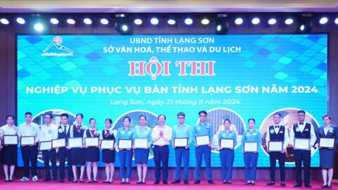 Hội thi nghiệp vụ phục vụ bàn tỉnh Lạng Sơn năm 2024