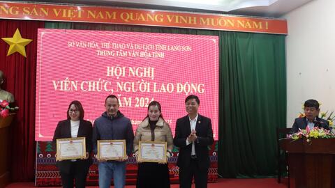 TRUNG TÂM VĂN HÓA TỈNH LẠNG SƠN TỔ CHỨC HỘI NGHỊ VIEN CHỨC, NGƯỜI LAO ĐỘNG NĂM 2024
