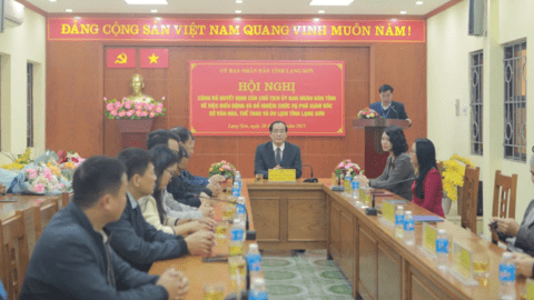 HỘI NGHỊ CÔNG BỐ QUYẾT ĐỊNH CỦA CHỦ TỊCH UBND TỈNH VỀ VIỆC ĐIỀU ĐỘNG, BỔ NHIỆM CHỨC VỤ PHÓ GIÁM ĐỐC SỞ VĂN HÓA, THỂ THAO VÀ DU LỊCH
