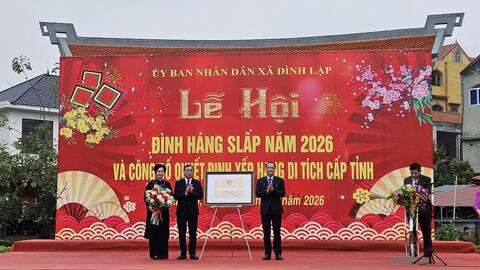 Lễ công bố quyết định và đón nhận bằng xếp hạng di tích cấp tỉnh Đình Háng Slấp