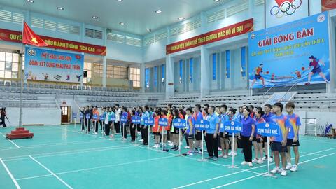 Khai mạc Giải Bóng bàn Đại hội TDTT tỉnh Lạng Sơn lần thứ X năm 2026