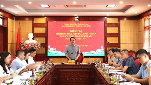 Ban Chỉ đạo phát triển du lịch tỉnh kiểm tra tiến độ thực hiện  Đề án du lịch cộng đồng Quỳnh Sơn và Hữu Liên